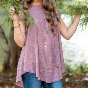 Mauve Lace Blouse